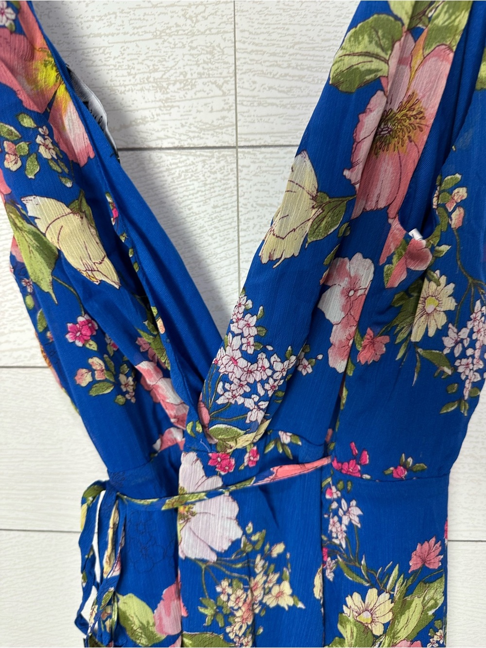 NWT Lulus Blue Floral Dress Size Small - Picture 11 of 13